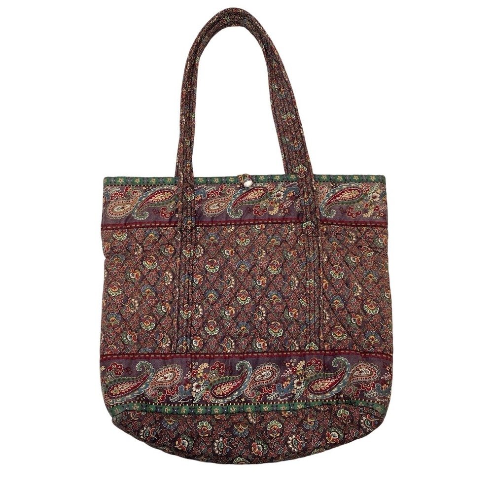 Vera Bradley Tote Bag Floral Paisley Quilted Shoulder Bag USA Cotton READ DESC